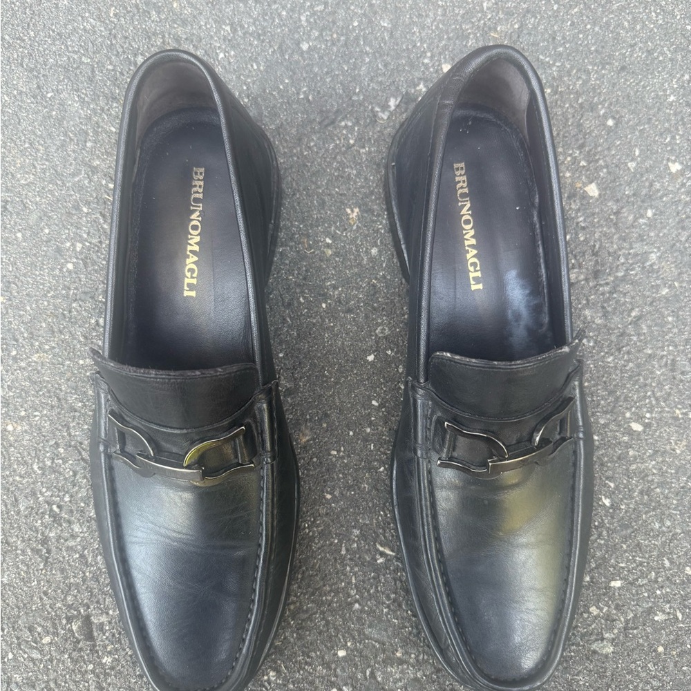 Bruno Magli Classic Black Men's Slip-On Loafers